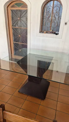 Mesa de Jantar Quadrada Vidro