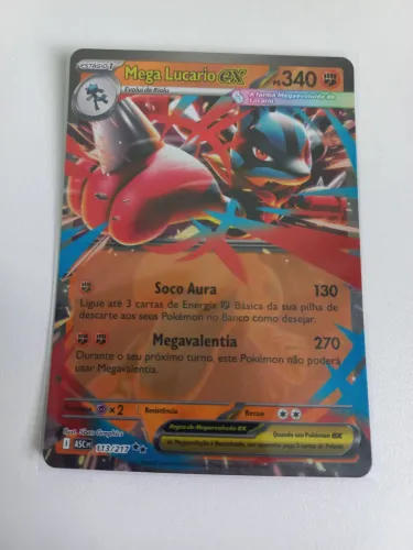 Carta pokemon Mega Lucario ex (113/217)
