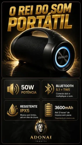 Caixa de Som Aiwa AWS600BT USB / Bluetooth LACRADO