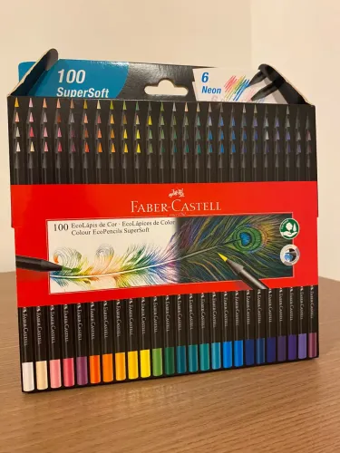 Lápis Faber-Castell SuperSoft 100 Cores Lacrado | Original