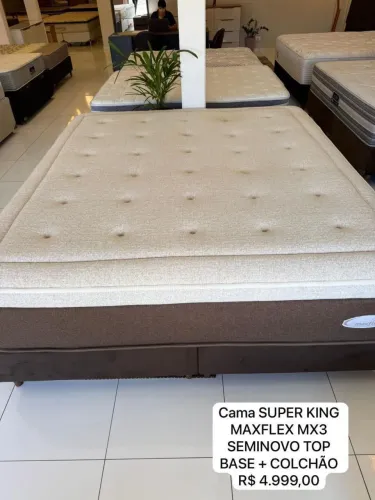 Colchão king Maxflex seminovo top! Entrega grátis 