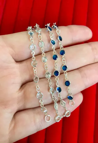 Pulseira nova de prata 925 cravejada com zircônia