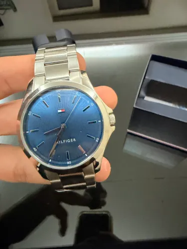 Relógio Tommy Hilfiger Masculino Original Aço Inox Mostrador Azul