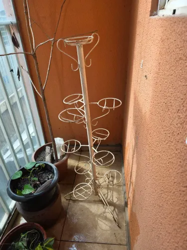 Suporte de ferro para orquídeas e suculentas.