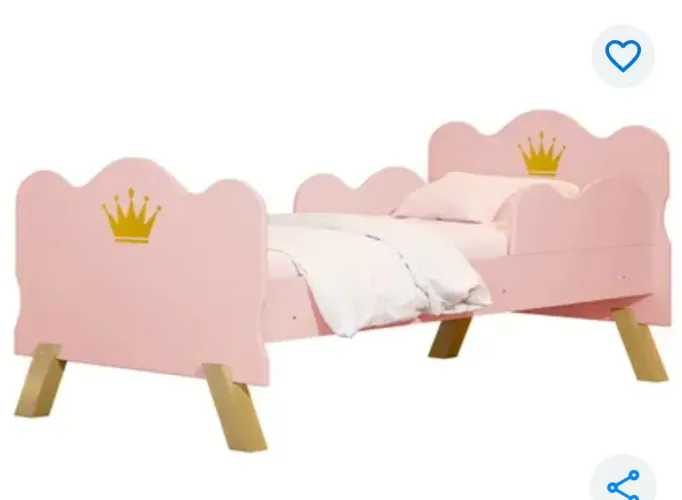 Cama Infantil Realeza Rosa Princesa