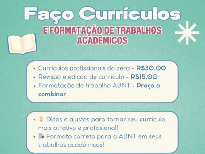 Formatação ABNT, trabalhos acadêmicos, currículos