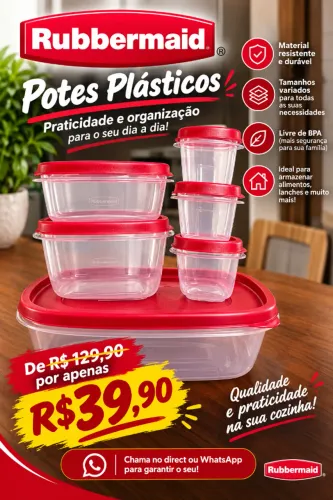 Jogo de Potes Importados Rubermaind
