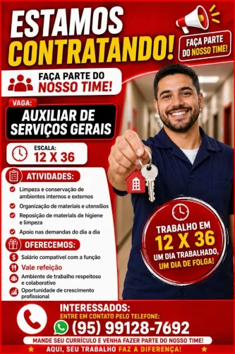 Contata-se SERVIÇOS GERAIS