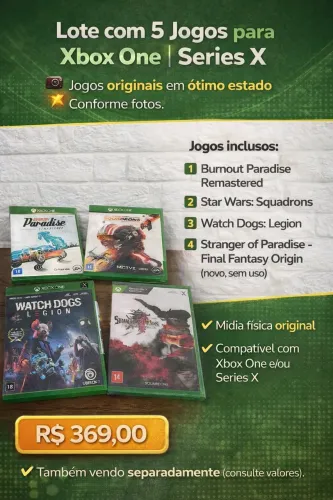 LOTE COM 4 JOGOS XBOX ONE / SERIES X