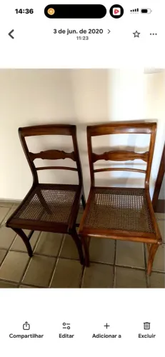 Cadeiras estilo beranger em amarelo vinhático