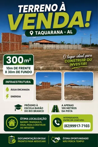 Vendo ou troco terreno em Taquarana-AL