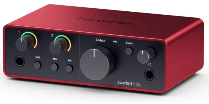Interface de áudio focusrite solo 