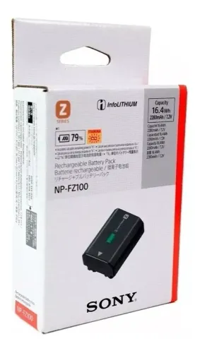 Bateria Sony np fz 100 -Sony Alpha A9, A9r, A9s * Sony A7 III, A7s III, A7r III  * Sony A6