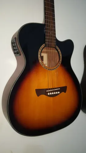 Violão Tagima Califórnia Sunburst - Setup de Luthier + upgrade em osso - Estado de Vitrine