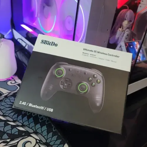 Controle 8BitDo Ultimate 2C Bluetooth Preto/Verde (Novo/Lacrado)