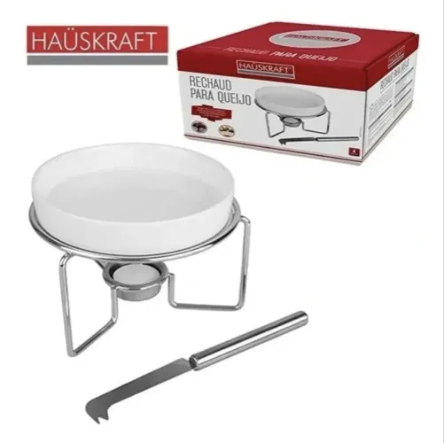 Rechaud P/ Queijo E Preparos Na Mesa C/ Faca Cerâmica Fondue