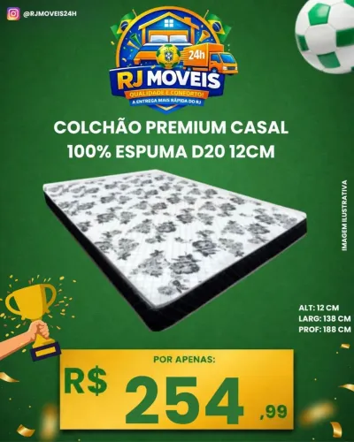 Colchão Casal Premium D20 - 100% Espuma