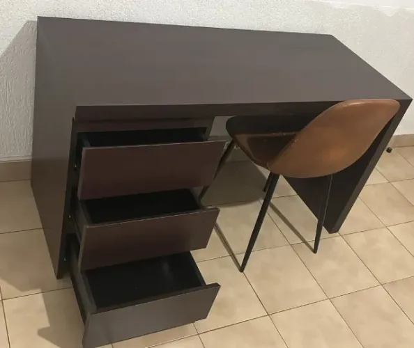 Escrivanhia 3 gavetas com cadeira