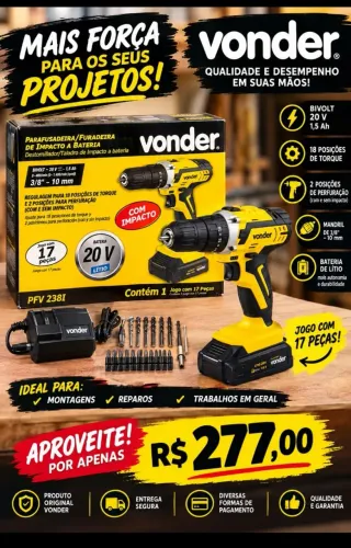 Vendo parafusadeira Vonder