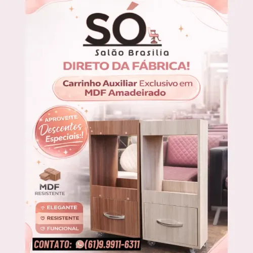 Carrinhos Auxiliares Exclusivos - MDF. Direto de Fábrica!