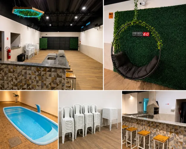 Salão de Festas Completo com Piscina e Área Gourmet - Centro de Jacareí