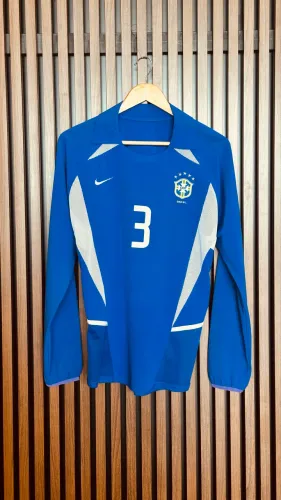 Camisa Seleção Brasileira Manga Longa 2002 - tamanho M