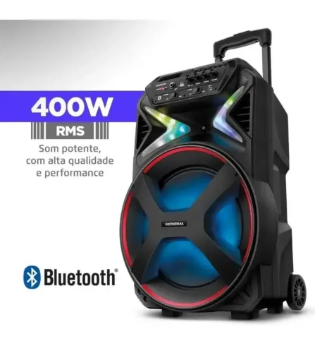 Caixa de som Mondial - 400w + Microfone ?