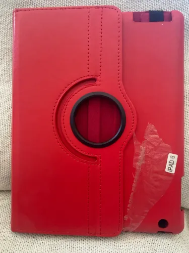 Capa vermelha em couro nova para iPad 5 / iPad 6 / Air 1 / Air 2