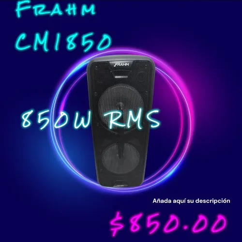 Caixa de Som Amplificada Frahm CM1850 850W RMS Bluetooth Multiuso