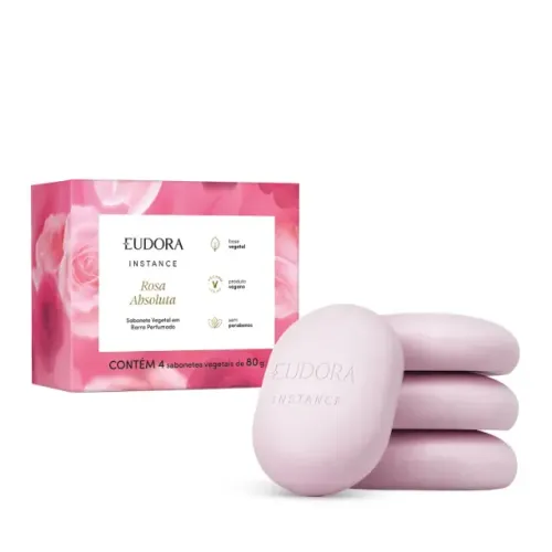 Sabonetes Eudora Instance Rosa Absoluta e Frutas Vermelhas