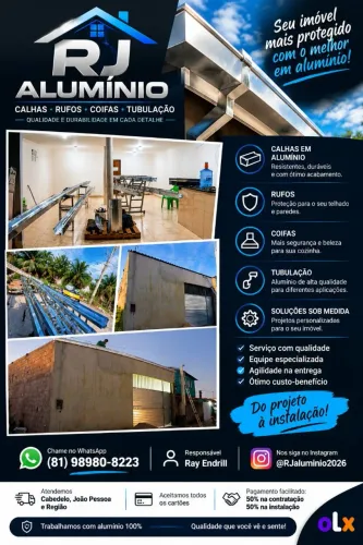 Calhas em Alumínio, Rufos, Coifas e Tubulações - RJ Alumínio