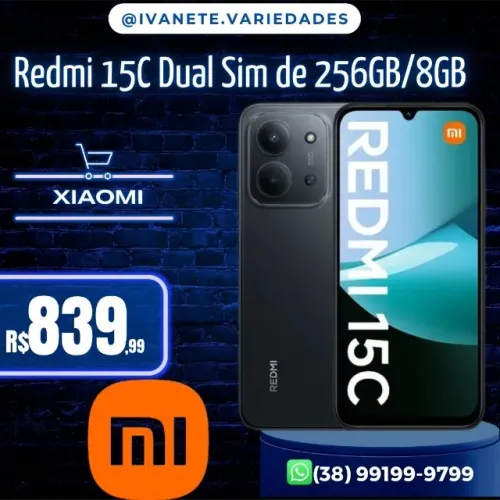 Celular Xiaomi Redmi 15c 256gb 8ram - Novo