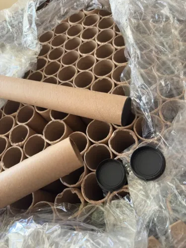 200 Tubos de Papelão com Tampa Tubo Postal Para Envio ou Armazenamento