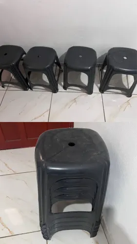 Kit 4 Banquinhos de Plástico