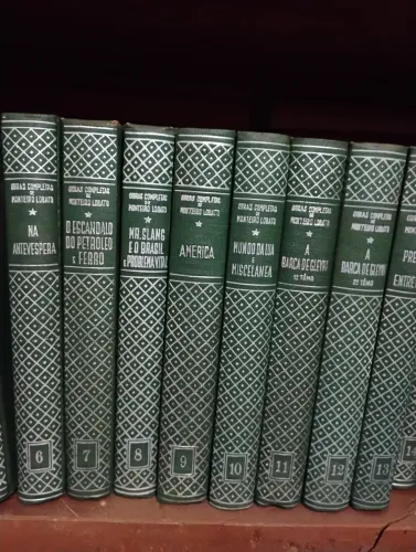 Coleção Monteiro Lobato, 17 livros primeira série, edição 1964, capa dura luxo