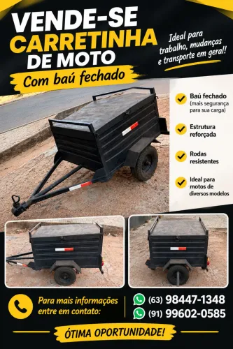 Vende se carretinha para moto