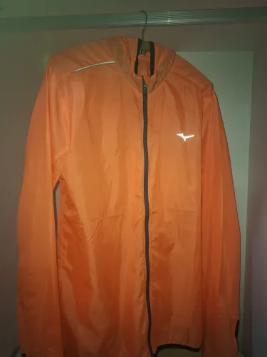 Jaqueta corta vento Mizuno laranja