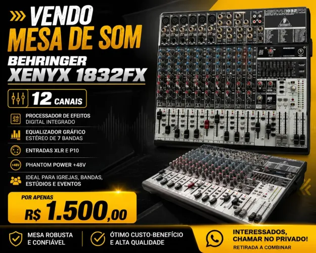 Mesa de som Beringher 