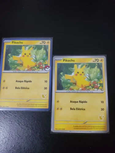 Kit com 2 cartas Pikachu Pokémon originais
