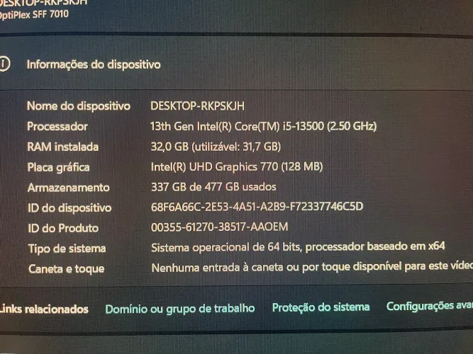 Dell i5 13a 32 GB Ram sdd m2 500gb