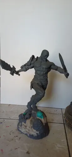 Kratos god of war estatueta resina massissa 38cm