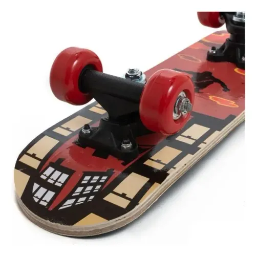 skate semi profissional infantil 30 kg jr unisex estampado 42x12x2 tk-ab8888