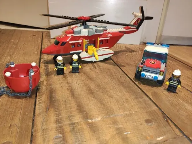 Lego City 7206 - Helicóptero De Bombeiros (Original)