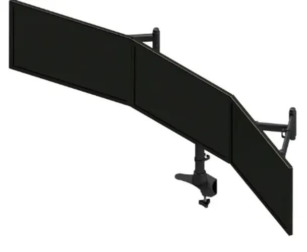 Suporte Para 3 Monitores De 10 Até 24 Triarticulado Morsa Cor Preto Suporte Triarticulado 