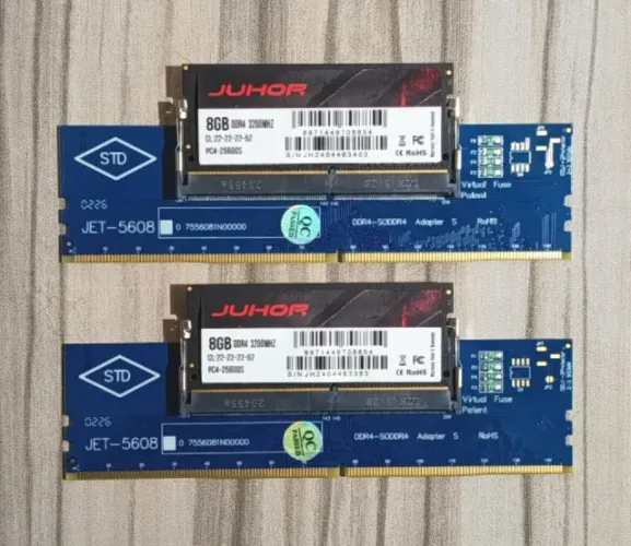 Memórias DDR4 Juhor 16GB (2x8GB) 3200MHz CL22