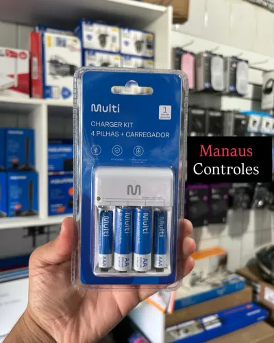 Carregador de Pilha Universal Multilaser Kit com Pilhas