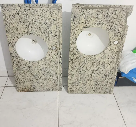 Bancada de granito pra banheiro com cuba Deca