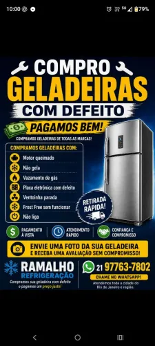 Geladeira com defeito