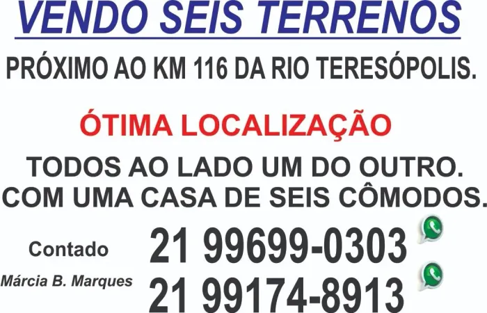 Vendo seus terrenos e uma casa em ótima localização