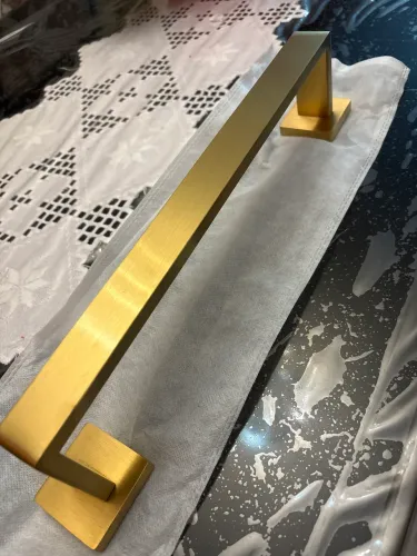 Porta toalha dourado inox